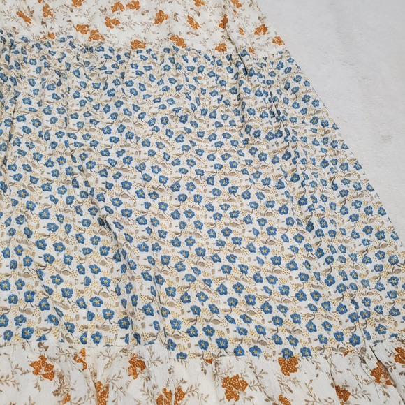 NWT My Danielle Cream Floral Peasant Tiered Maxi Dress XL Cottage Boho Flowy - Picture 3 of 10